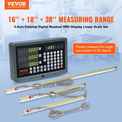 VEVOR Digital Readout 16'' & 18'' & 38'' Linear Scale 3 Axis DRO Display Kit-thumb-1