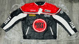 Μπουφάν Δερμάτινο μοτοσικλέτας LUCKY STAR 3XL