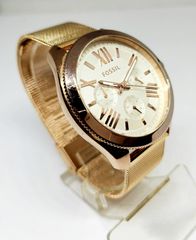 FOSSIL STEEL GOLD-PLATED  MODEL AM4532 ΓΥΝΑΙΚΕΙΟ ΡΟΛΟΙ QUARTZ Α9556 ΤΙΜΗ 110 ΕΥΡΩ
