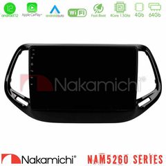 Nakamichi NAM5260 Series 4Core Android12 4+64GB Jeep Compass 2017> Navigation Multimedia Tablet 10" Με Carplay & Android Auto
