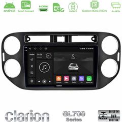 Clarion GL700 Series 8Core Android ClarionOS 4+64GB VW Tiguan Navigation Multimedia Tablet 9" (23mm alarm button) Με Carplay & Android Auto