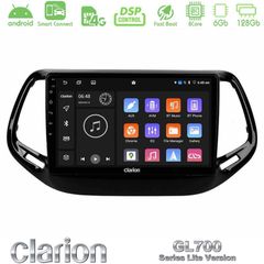 Clarion GL700 Lite Series 8Core Android ClarionOS 6+128GB Jeep Compass 2017> Navigation Multimedia Tablet 10" Με Carplay & Android Auto