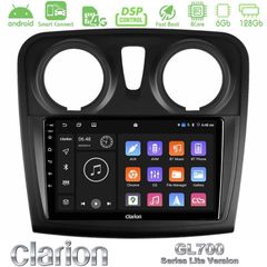 Clarion GL700 Lite Series 8Core Android ClarionOS 6+128GB Dacia Sandero 2014-2020 Navigation Multimedia Tablet 9" Με Carplay & Android Auto