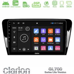 Clarion GL700 Lite Series 8Core Android ClarionOS 2+32GB Skoda Octavia 7 Navigation Multimedia Tablet 10" Με Carplay & Android Auto