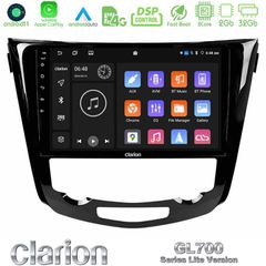Clarion GL700 Lite Series 8Core Android11 2+32GB Nissan Qashqai J11 (AUTO A/C) Navigation Multimedia Tablet 10" Με Carplay & Android Auto