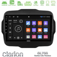 Clarion GL700 Lite Series 8Core Android ClarionOS 2+32GB Jeep Renegade 2015-2019 Navigation Multimedia Tablet 9" Με Carplay & Android Auto