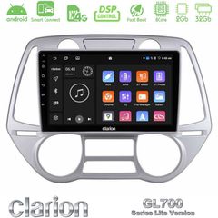 Clarion GL700 Lite Series 8Core Android ClarionOS 2+32GB Hyundai i20 2009-2012 Auto A/C Navigation Multimedia Tablet 9" Με Carplay & Android Auto