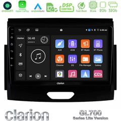 Clarion GL700 Lite Series 8Core Android11 2+32GB Ford Ranger 2017-2022 Navigation Multimedia Tablet 9" Με Carplay & Android Auto
