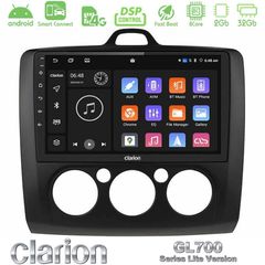 Clarion GL700 Lite Series 8Core Android ClarionOS 2+32GB Ford Focus Manual AC Navigation Multimedia Tablet 9" (Μαύρο Χρώμα) Με Carplay & Android Auto