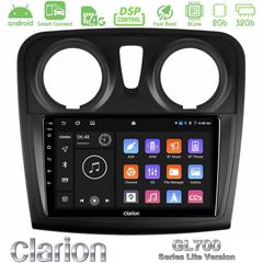 Clarion GL700 Lite Series 8Core Android ClarionOS 2+32GB Dacia Sandero 2014-2020 Navigation Multimedia Tablet 9" Με Carplay & Android Auto