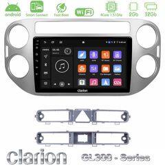 Clarion GL300 Series 4Core Android ClarionOS 2+32GB VW Tiguan Navigation Multimedia Tablet 9" Με Carplay & Android Auto