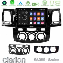 Clarion GL300 Series 4Core Android11 2+32GB Toyota Hilux 2007-2011 Navigation Multimedia Tablet 9" Με Carplay & Android Auto
