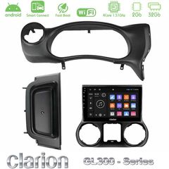 Clarion GL300 Series 4Core Android ClarionOS 2+32GB Jeep Wrangler 2014-2017 Navigation Multimedia Tablet 10" Με Carplay & Android Auto
