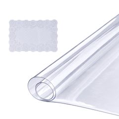 VEVOR Clear Protector καλύμματος τραπεζιού, 18" x 36" Ορθογώνιο κάλυμμα τραπεζιού, πλαστικό τραπεζομάντιλο PVC πάχους 1,5 mm, αδιάβροχο προστατευτικό επιφάνειας εργασίας για γραφείο, τραπεζάκι σαλονιο