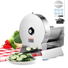VEVOR Electric Vegetable Slicer, 0-0,5"/0-12mm Thickness Adjustable Commercial Slicer Machine, Μετατρέψιμο σε χειροκίνητο, Μηχάνημα κοπής τροφίμων από ανοξείδωτο χάλυβα, για πατάτες, λεμόνι, ντομάτα,