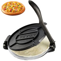 Πρέσα τορτίγιας VEVOR, Πρέσα τορτίγιας και Roti 8 ιντσών, Πρέσα Tortilladora Heavy Duty από χυτοσίδηρο, Pre-seasoned Pataconera Maker με 100 τμχ χαρτί περγαμηνής, Ζυμοποιός για τορτίγια αλευριού, Tawa