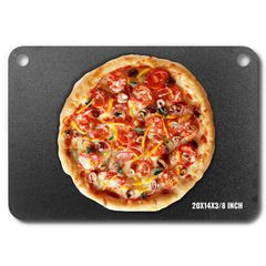 VEVOR Pizza Steel, 20" x 14" x 3/8" Ατσάλινο πιάτο πίτσας για φούρνο, πέτρα ψησίματος πίτσας από ανθρακούχο χάλυβα με 20 φορές υψηλότερη αγωγιμότητα, βαρέως τύπου τηγάνι πίτσας ανθεκτικό στη σκουριά γ