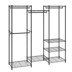 Βάση ρούχων VEVOR Heavy Duty, ράφι ρούχων κυλιόμενο με 4 ράβδους κρεμάσματος & 8 επίπεδα αποθήκευσης, προσαρμοσμένη προσαρμοσμένη βάση ντουλάπας, ανεξάρτητη ντουλάπα για κρεμαστά ρούχα, χωρητικότητα 8