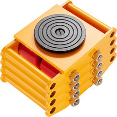 VEVOR 4PCS Machinery Skate Dolly, 17637LBS/8T Industrial Machinery Mover, Heavy Duty Carbon Steel Machinery Moving Skate με 4 τροχούς PU και αντιολισθητικό καπάκι περιστροφής 360° για Warehouse Worksh