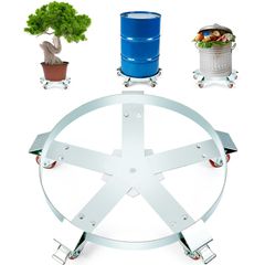 VEVOR 55 γαλονιών βαρέως τύπου Drum Dolly, 1250lbs χωρητικότητα φόρτωσης, Barrel Dolly Cart Drum Caddy, Dollies χωρητικότητας φορτηγού χωρίς ανατροπή με ατσάλινο πλαίσιο 5 περιστρεφόμενο τροχό, για χε