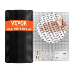 Ύφασμα VEVOR Hardware, 24'' x 100' Ρολό από γαλβανισμένο συρμάτινο πλέγμα, 19 Gauge ρολό συρμάτινο φράχτη κοτόπουλου, μεταλλικό συρμάτινο πλέγμα επικάλυψης βινυλίου για φράγμα κοτέτσι, φράχτες φιδιών