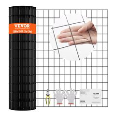 Ύφασμα VEVOR Hardware, 36'' x 50' γαλβανισμένο ρολό συρμάτινο πλέγμα, ρολό συρμάτινο φράχτη κοτόπουλου 16 gauge, μεταλλικό συρμάτινο πλέγμα με επίστρωση βινυλίου για φράγμα κοτέτσι, φράχτες φιδιών κου