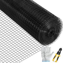 Υφασμάτινο ύφασμα VEVOR, 24 \" x 100\' & 1 \" x 1 \" μέγεθος πλέγματος, γαλβανισμένο ατσάλι με επίστρωση βινυλίου 16 διαμετρήματος περίφραξη από σύρμα κοτόπουλου με πένσα κοπής & ένα ζευγάρι υφασμάτιν