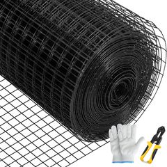 Υφασμάτινο ύφασμα VEVOR, 48 \" x 50\' & 1 \" x 1 \" μέγεθος πλέγματος, γαλβανισμένο ατσάλι με επίστρωση βινυλίου 16 διαμετρήματος περίφραξη από σύρμα κοτόπουλου με μια πένσα κοπής & ένα ζευγάρι υφασμά