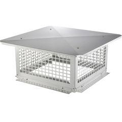VEVOR Καπάκι Καμινάδας, 431,8x431,8mm, Κάλυμμα Καμινάδας Τζάκι από ανοξείδωτο ατσάλι 304, Δεν ανατρέπεται εύκολα & Πρακτικά Αξεσουάρ & Εύκολη Τοποθέτηση, Ταιριάζει με Διχτυωτά Καπάκια Εξωτερικών Πήλιν