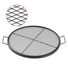 Σχάρα για ψησταριά VEVOR X-Marks, στρογγυλή σχάρα μαγειρέματος, σχάρα ψησίματος από ατσάλι βαρέως τύπου Campfire BBQ με λαβή και σύρμα στήριξης X, φορητό μαγειρικό σκεύος κάμπινγκ για εξωτερικά πάρτι