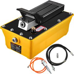 VEVOR Air Hydraulic Pump, 10.000 PSI Hydraulic Foot Pump, 1/2 Gal Reservoir Foot Operated Air/Hydraulic Pump, με λάστιχο και πιστόλι ψεκασμού για εξάρτιση βαρέων μηχανημάτων, επισκευή αυτοκινήτων, μηχ