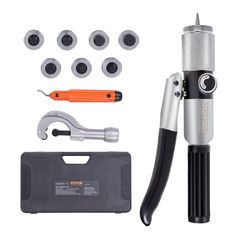 VEVOR Hydraulic Tube Expander, 3/8" έως 1-1/8" OD, HAVC Hydraulic Swaging Tool με 7 κεφαλές διαστολής σωλήνων, εργαλείο αφαίρεσης γρεζιών, κόφτης σωλήνων για σωλήνες από μαλακό χάλυβα από ορείχαλκο χα
