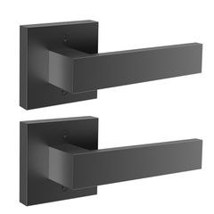VEVOR Dummy Door Lever, 2 ΤΕΜ. Μη περιστρεφόμενη μονόπλευρη λαβή ώθησης/τραβήγματος, μοντέρνο σετ μοχλών τετράγωνης πόρτας, αναστρέψιμο για πόρτες δεξιάς και αριστερής όψης, για ντουλάπι, ντουλάπα και