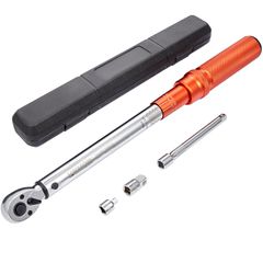 VEVOR Ροπόκλειδο, 3/8 ιντσών Drive Click Torque Wrench 10-80ft.lb/14-110n.m, Σετ δυναμόκλειδο με δυνατότητα ρύθμισης διπλής κατεύθυνσης, κιτ ροπόκλειδου μηχανικής ζυγαριάς διπλού εύρους με ράβδο επέκτ