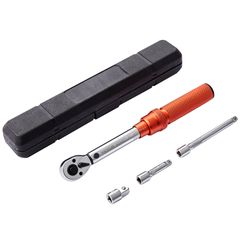 VEVOR Ροπόκλειδο, 1/4-ιντσών Drive Click Torque Wrench 20-200in.lb/3-23n.m, Ρυθμιζόμενο σετ δυναμόκλειδο διπλής κατεύθυνσης, Μηχανικό κιτ ροπόκλειδο ζυγαριών διπλού εύρους με ράβδο επέκτασης προσαρμογ
