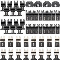 VEVOR 50 PCS ταλαντευόμενες λεπίδες πριονιού, κιτ λεπίδων πολλαπλών εργαλείων γρήγορης αποδέσμευσης, λεπίδες εργαλείων HCS για ξύλινα πλαστικά μεταλλικά καρφιά, συμβατές με Dewalt Dremel Fein Worx Bos