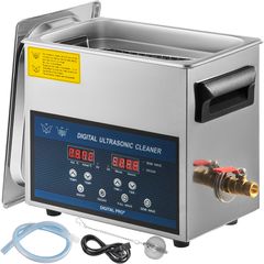 VEVOR 6L Ultrasonic Cleaner Μηχάνημα καθαρισμού υπερήχων διπλής συχνότητας με θερμαντήρα Καθαριστικό κοσμημάτων για ανταλλακτικά Κοσμήματα δαχτυλίδι γυαλιών οδοντοστοιχίας Record Circuit Board 28/40KH