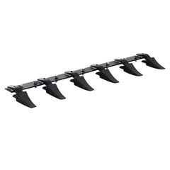 VEVOR Bucket Tooth Bar, 48'', Heavy Duty Tractor Bucket 6 Teeth Bar for Loader Tractor Skidsteer, 4560 lbs Load-Bearing Capacity Bolt On Design, για αποτελεσματική εκσκαφή εδάφους και προστασία του κά