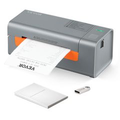 Θερμικός εκτυπωτής ετικετών VEVOR, 203DPI 60pcs/min για ταχυδρομικά πακέτα 4x6, σύνδεση USB & αυτόματη αναγνώριση ετικετών, υποστήριξη Windows/MacOS/Linux, Συμβατό με Amazon, eBay, Etsy, UPS κ.λπ., Γκ