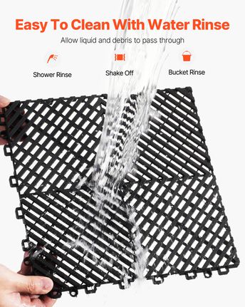 VEVOR Dranage Mat Modular πλακάκι δαπέδου 12" x 12" Ενσωματωμένο μαξιλάρι αποστράγγισης-thumb-3