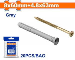WADFOW ΒΙΣΜΑ ΠΛΑΣΤΙΚΟ ΧΤΥΠΗΤΟ ΜΕ ΒΙΔΑ 8X60mm / 4.8X63mm 20TEM (WXTO921)