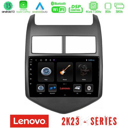Lenovo Car Pad Chevrolet Aveo 2011-2017 4Core Android 13 2+32GB Navigation Multimedia Tablet 9"