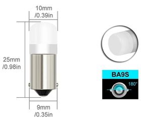 Led BA9S μονοπολική ίσια λευκή Κωδικός XF921....SoundStreet....