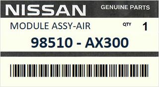 Αερόσακος οδηγού AIR-BAG NISSAN MICRA K12 2005-2007 / ATLEON TK3 2011-2013 ENGINE  #98510AX300