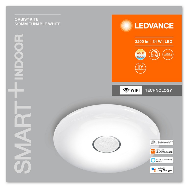 Smart+ Orbis Ceiling Kite WIFI TW 510mm WT