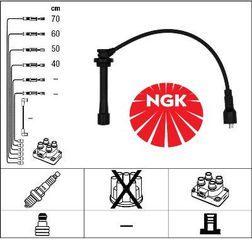 NGK Σετ καλωδίων υψηλής τάσης SUZUKI VITARA I SUV (ET, TA, TD) - X-90 (EL) - Grand Vitara I SUV (FT, HT)