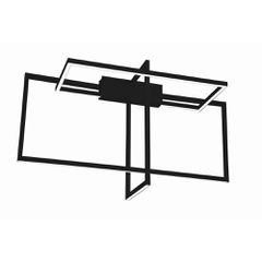 ΟΡΟΦΗΣ ΦΩΤ. 93cmx53,5cm ΜΑΥΡΟ LED 3000K 60W