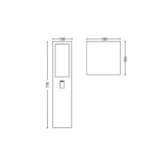 Impress Hue WACA EU post black 2x8W 24V-thumb-1