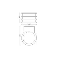 Lucca Hue wall lantern anthracite 1x9W-thumb-2