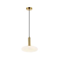 Zambelis Lights Κρεμαστό Φωτιστικό 1XE27 MAX 40W OPAL- GOLD MATT